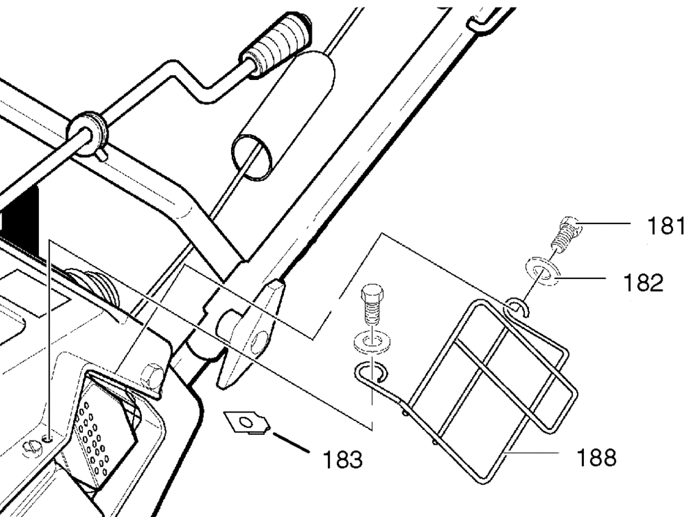 Muffler Guard Diagram and Parts List for 620301X54NC 2004 Briggs and Stratton Snow Blower